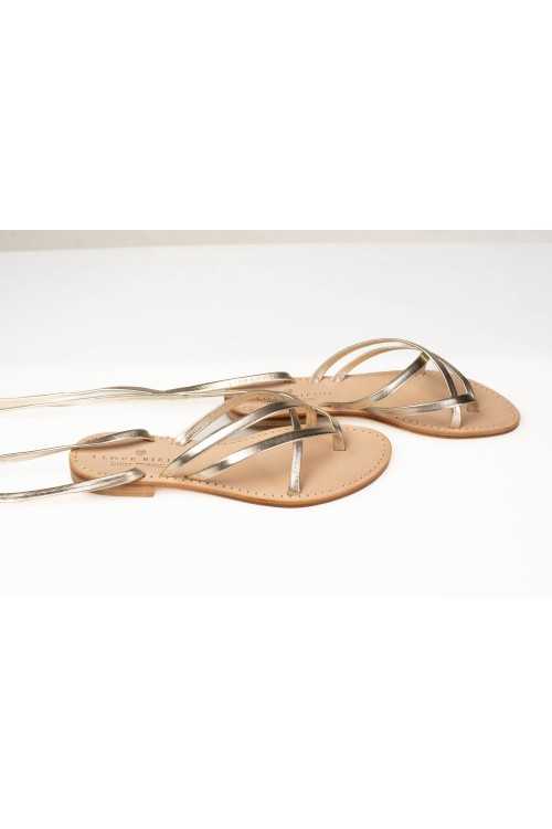 Gold Dafne Flip Flop Sandal|FOOTWEAR|ILOVEBIKINI Beachwear
