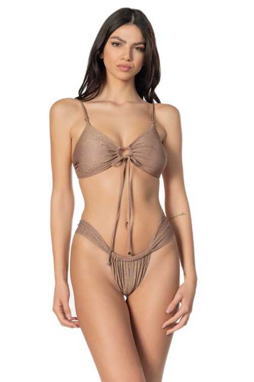 Mara Lurex Antique Pink Briefs|Slip|ILOVEBIKINI Beachwear