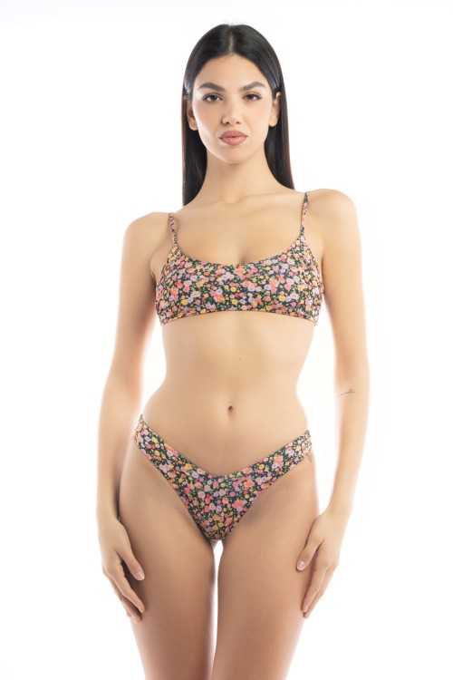 Slip Asia Fiori Noir|Slip (glissement)|ILOVEBIKINI Beachwear