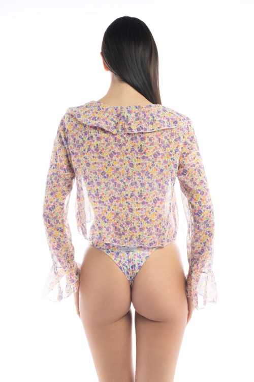 Camicia Nicole Fiori White 2