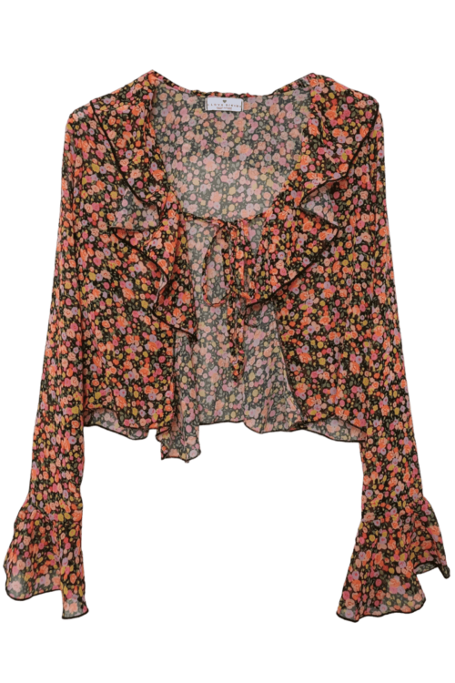 Shirt Nicole Fiori Black|Costume cover|ILOVEBIKINI Beachwear