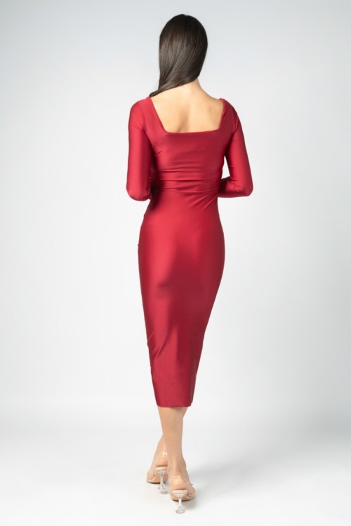 Loren Bordeaux Kleid|DRESS|ILOVEBIKINI Beachwear