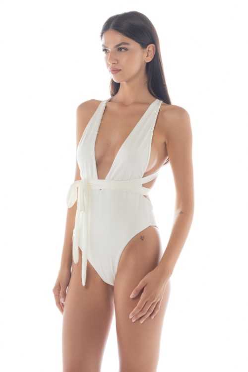 Ganze Nadia Elfenbein|Einteiliger Badeanzug|ILOVEBIKINI Beachwear