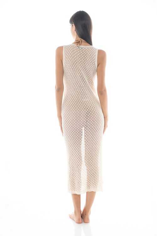 Mykonos Elfenbeinfarbenes Kleid|Kostümbezug|ILOVEBIKINI Beachwear