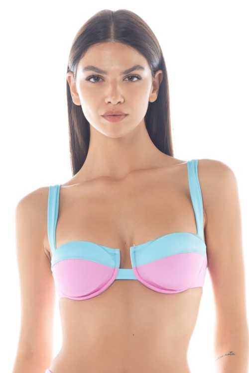 Isabel Pink/Blue Top|Top|ILOVEBIKINI Beachwear