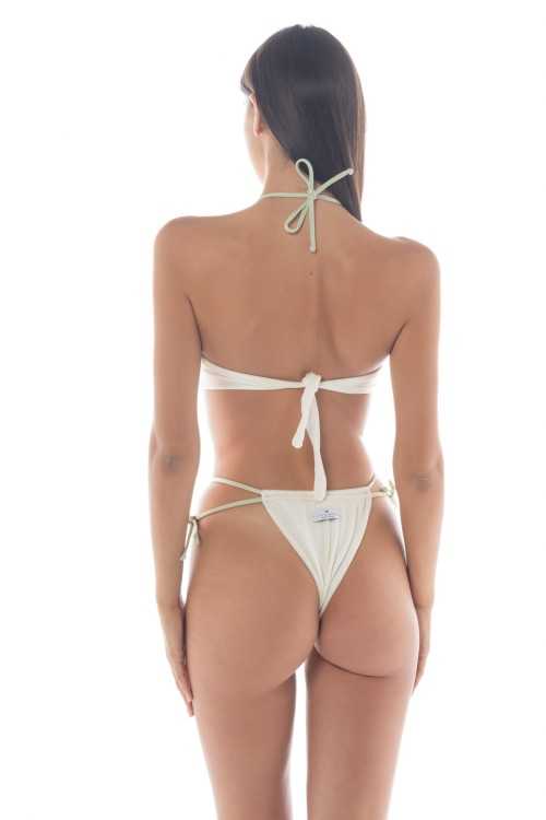 Slip Sofia Ivoire/Vert pomme|Slip (glissement)|ILOVEBIKINI Beachwear