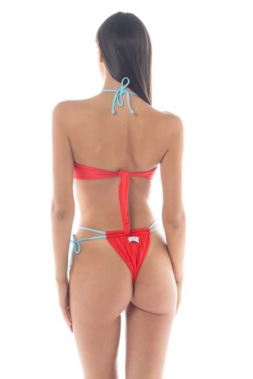 Slip Sofia Rouge/Bleu|Slip (glissement)|ILOVEBIKINI Beachwear